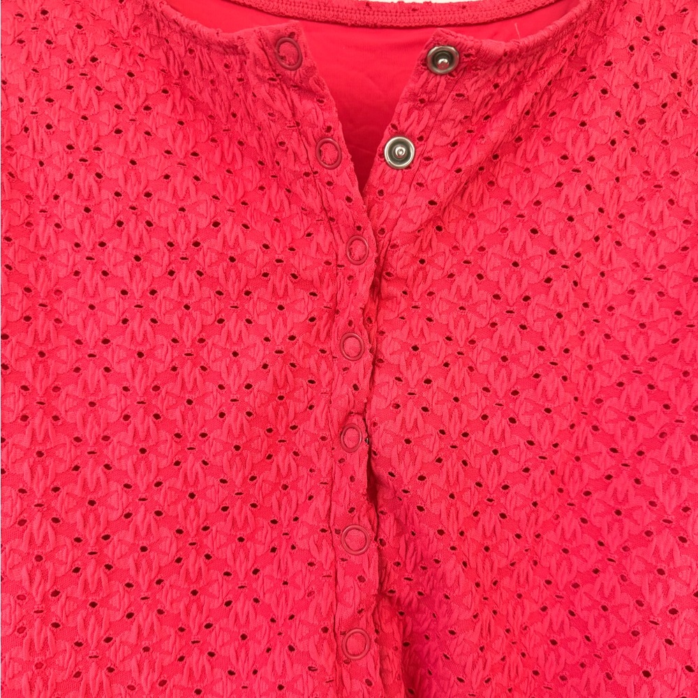 Andie Swimsuit in Bright Pink Eyelet - Picture 5 of 5